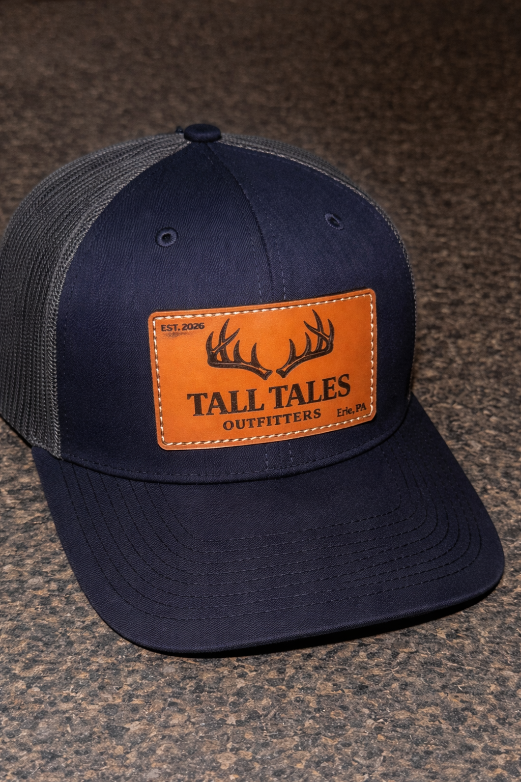 Navy/Charcoal Trucker Hat - Richardson 112 Style Snapback Everyday Outdoor Cap