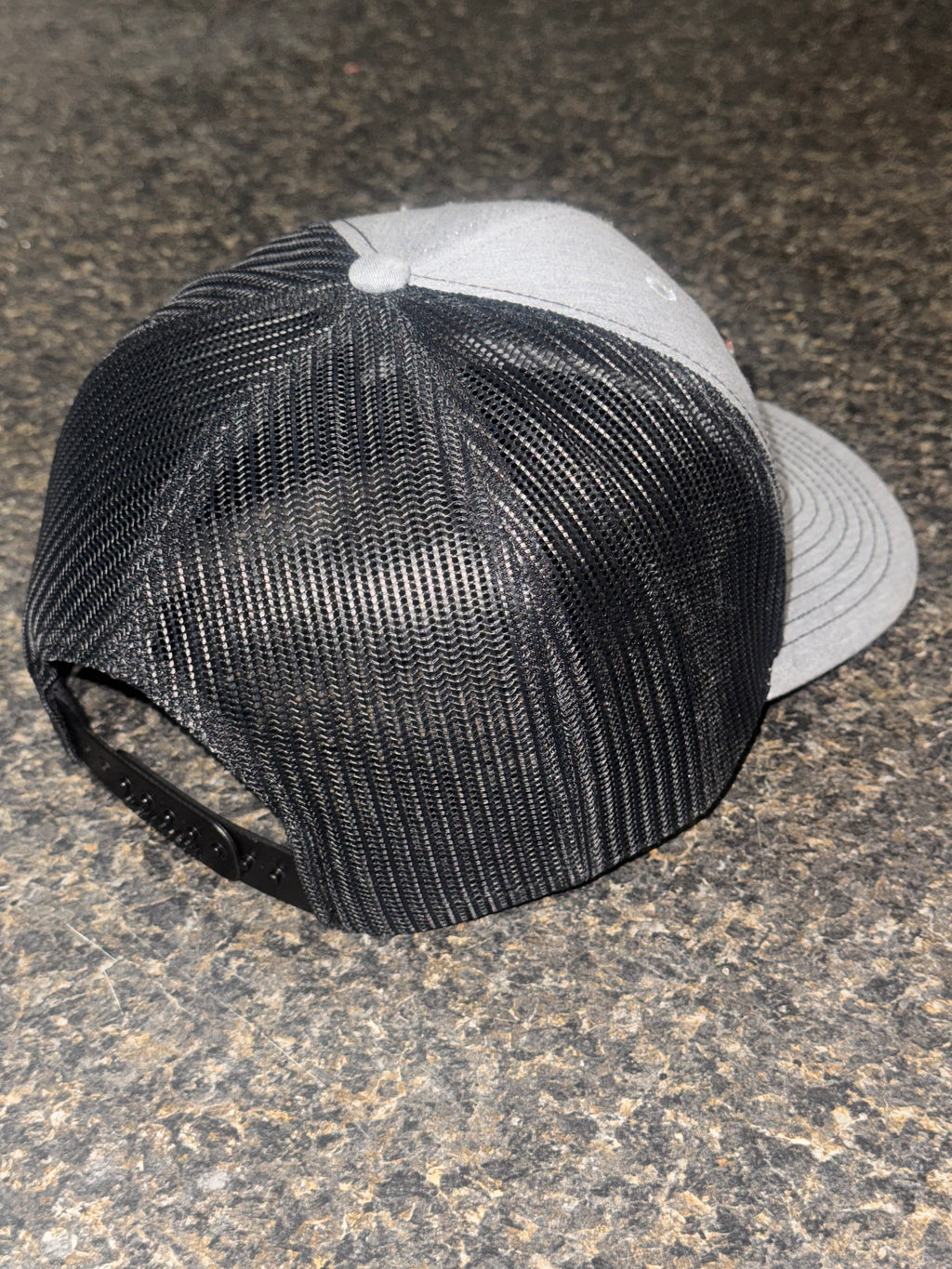 Heather Grey/Black Trucker Hat - Richardson 112 Style Snapback Outdoor Cap