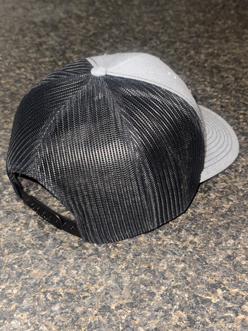Heather Grey/Black Trucker Hat - Richardson 112 Style Snapback Outdoor Cap